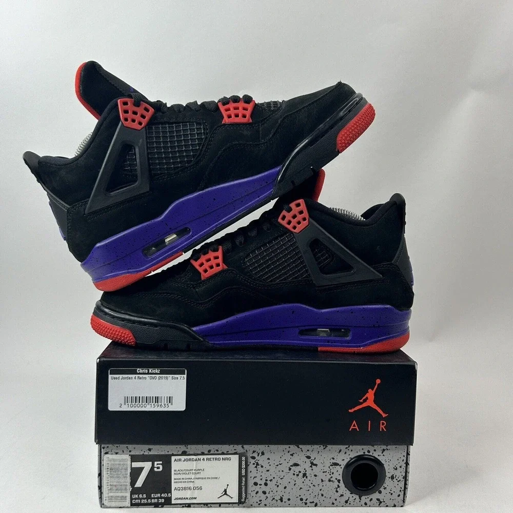 Nike Shoes Air Jordan 4 Retro NRG “Raptors OVO/Drake Signature” 2024 - Picture 3 of 12